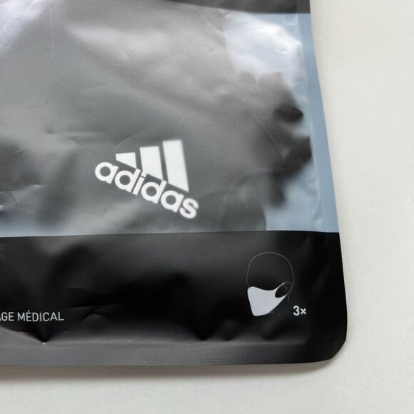Adidas Face Mask Cover Protection Black Sz S One pack includes 3 masks. - Picture 4 of 4